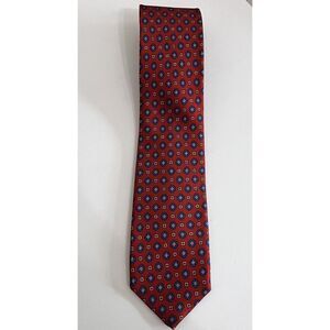 Robert Talbott 100% Silk Tie Orange Blue Made In USA Monterey, CA Men's